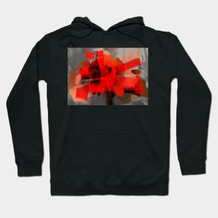 Red and Grey Abstract Hoodie